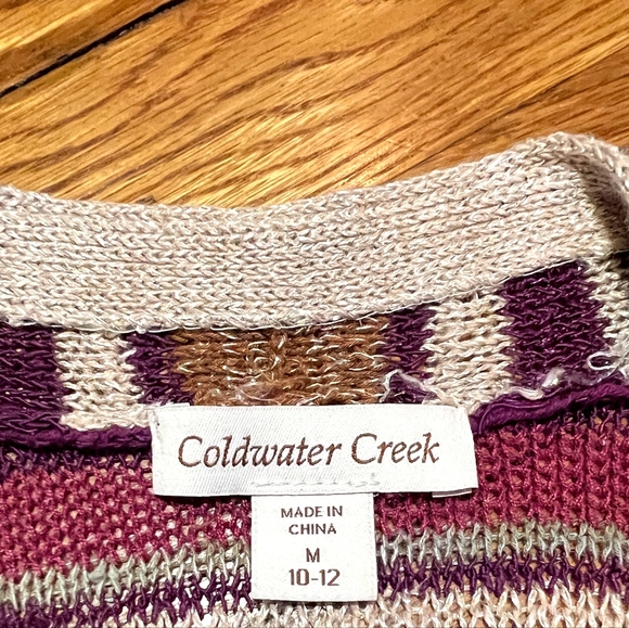 Coldwater Creek Cardigan Sweater SZ. M 10-12 fall print - Picture 3 of 10
